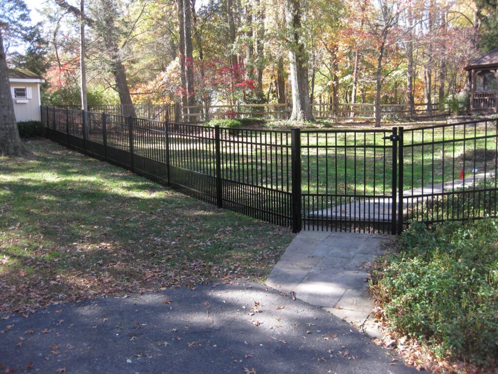 iron gate and fence