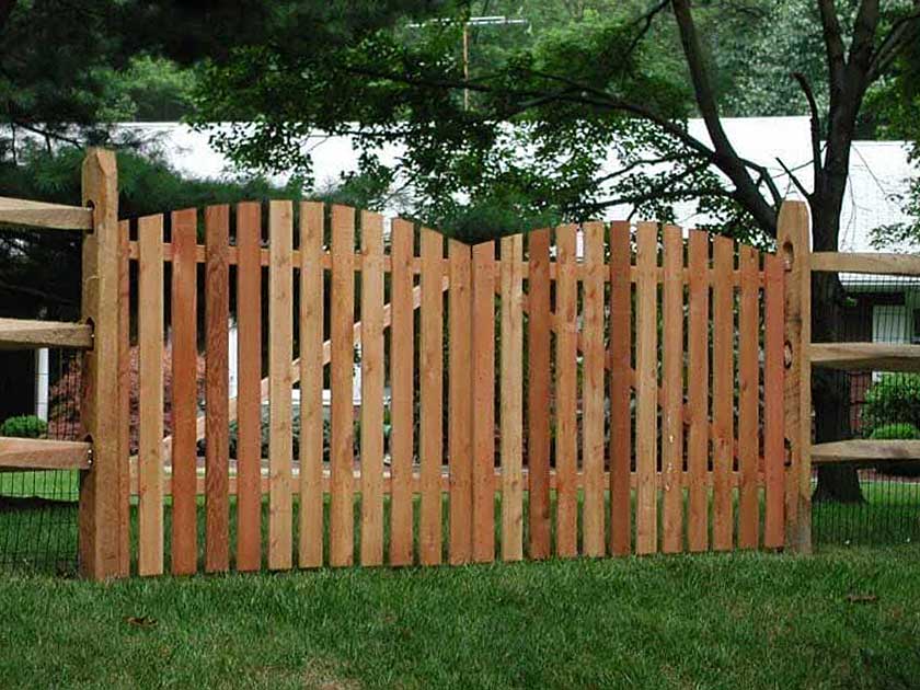 Spaced Board Gate for Rail Fencing