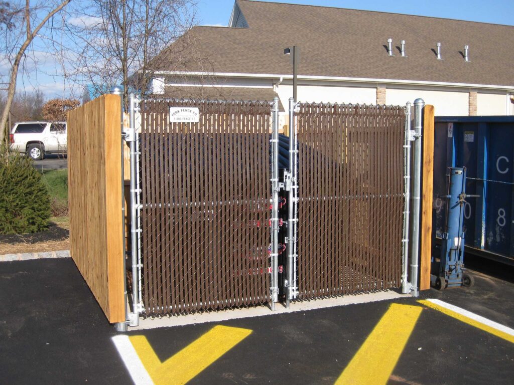 fence garbage enclosure