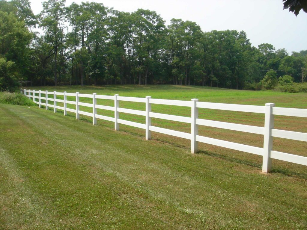 pvc rail fence