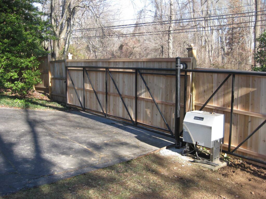 wood slide gate commercial