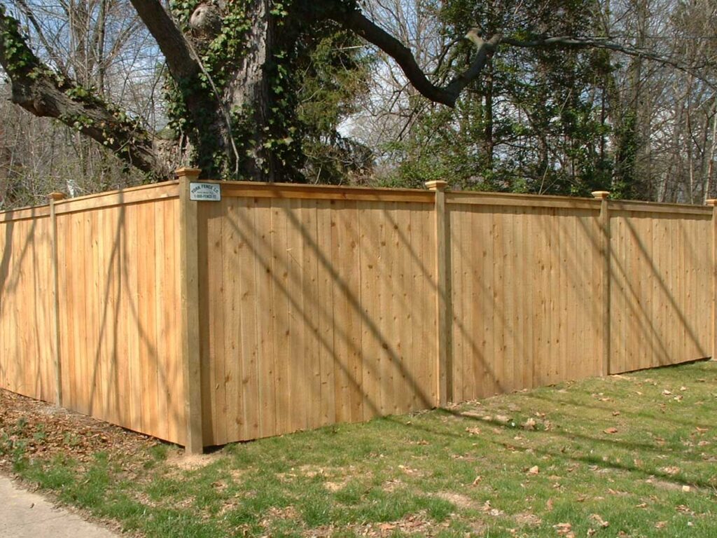 Solid Capped Board Fence